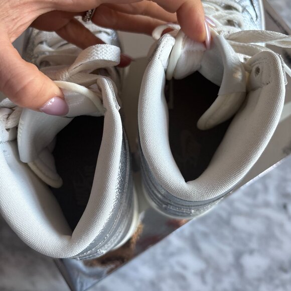 Nike Women's Air Jordan Retro Hi-Top Silver | Brand New Size 8.5 - Picture 6 of 7